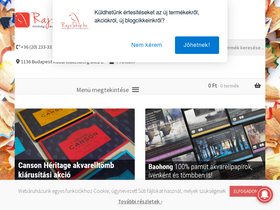 'rajzshop.hu' screenshot