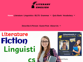 'literaryenglish.com' screenshot