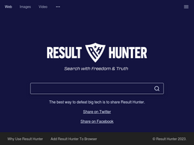 'resulthunter.com' screenshot