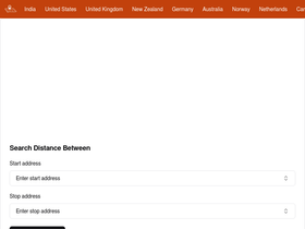 'alldistancebetween.com' screenshot