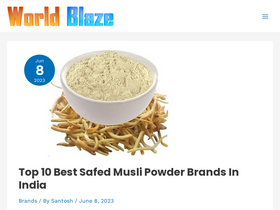 'worldblaze.in' screenshot