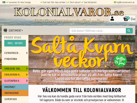 'kolonialvaror.se' screenshot