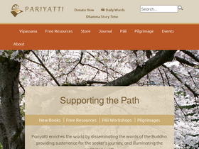 'pariyatti.org' screenshot