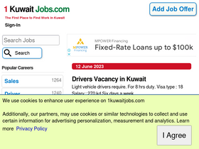 '1kuwaitjobs.com' screenshot