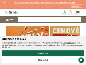 'grizly.cz' screenshot