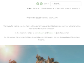etceterawoman.com.au homepage screenshot