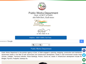 'pwddelhi.gov.in' screenshot