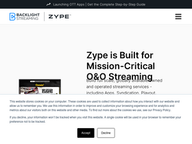 'zype.com' screenshot