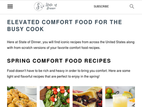 'stateofdinner.com' screenshot