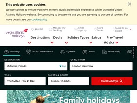 'virginholidays.co.uk' screenshot
