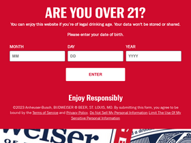 'budweiser.com' screenshot