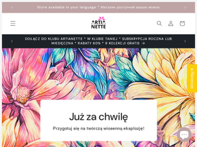 artianette.pl homepage screenshot