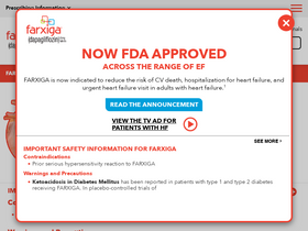 'farxiga-hcp.com' screenshot