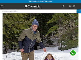 'columbiasportswear.com.ar' screenshot