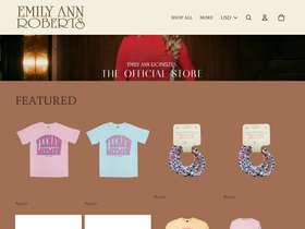 emilyannmerch.com homepage screenshot