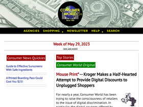 'consumerworld.org' screenshot