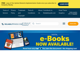'reliabilityweb.com' screenshot