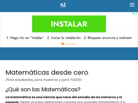 'matematicasdesdecero.com' screenshot