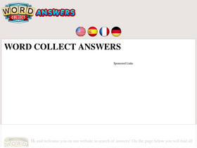 'wordcollectanswers.com' screenshot