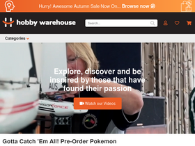 'hobbywarehouse.com.au' screenshot
