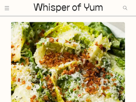 'whisperofyum.com' screenshot