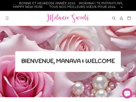 melaniesweets.com homepage screenshot