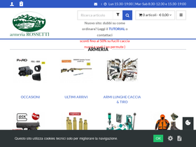 'armeriarossetti.it' screenshot
