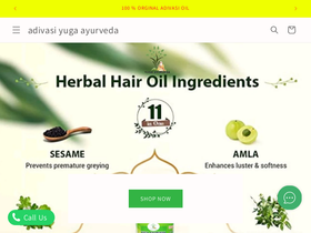adivasiyugaayurveda.com homepage screenshot