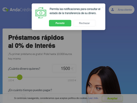 'andacredito.es' screenshot