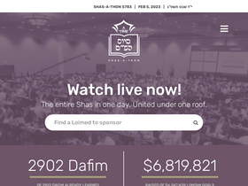 'shasathon.org' screenshot
