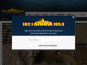 'shark1053.com' screenshot