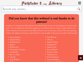 'pf2easy.com' screenshot