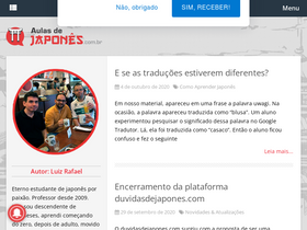 'aulasdejapones.com.br' screenshot
