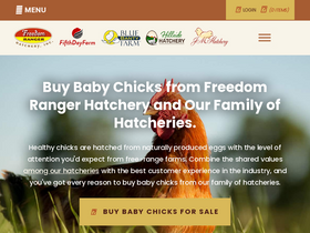 'freedomrangerhatchery.com' screenshot