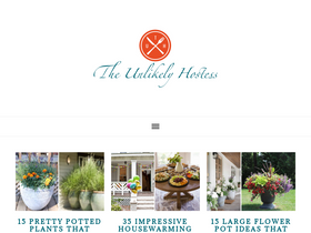 'theunlikelyhostess.com' screenshot