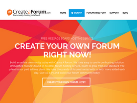 'createaforum.com' screenshot