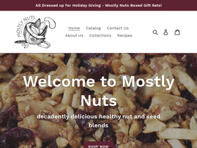 mostlynuts.com homepage screenshot