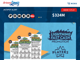 'arizonalottery.com' screenshot