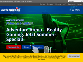 'ausflugsziele.ch' screenshot