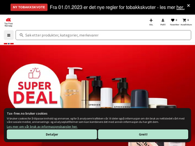 'tax-free.no' screenshot