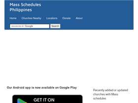 'mass-schedules.com' screenshot