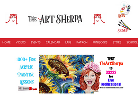 'theartsherpa.com' screenshot