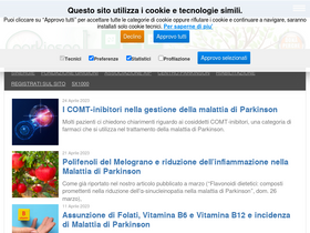'parkinson.it' screenshot