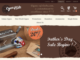 'cigars-of-cuba.com' screenshot