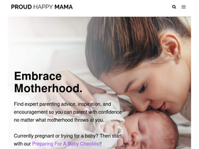 'proudhappymama.com' screenshot