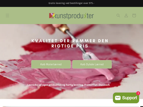 Kunstprodukter homepage screenshot