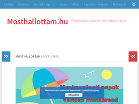 'mosthallottam.hu' screenshot