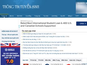 'thongtintuyensinh.vn' screenshot