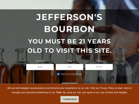 'jeffersonsbourbon.com' screenshot