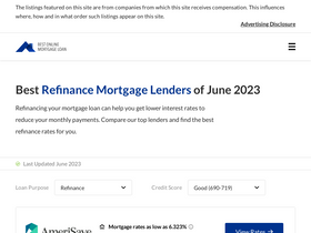 'bestonlinemortgageloan.com' screenshot